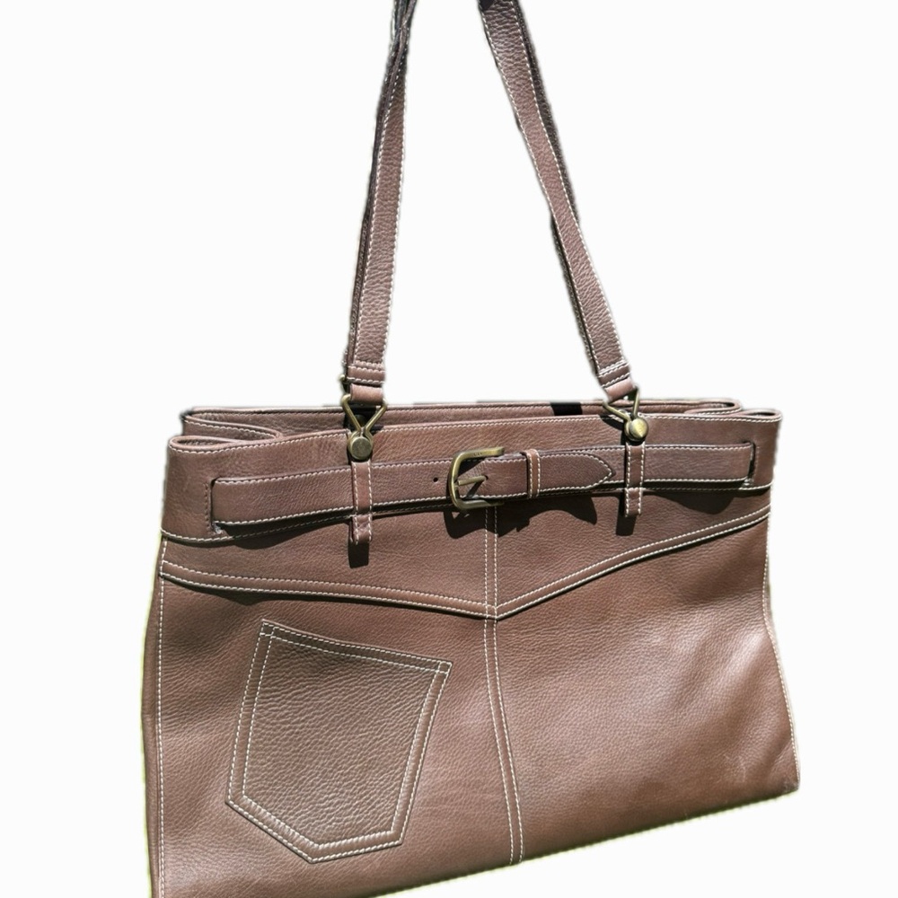 Vintage Christian Dior Calfskin Belted Tote